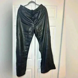 Zara Black Faux Leather Pants - Size XL